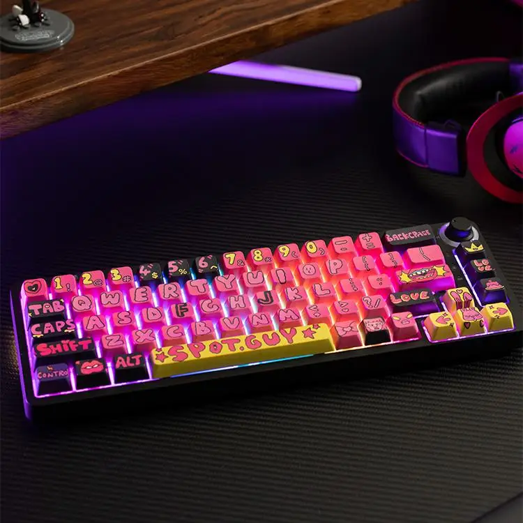 

Five-sided sublimation keycaps MDA height 130 keys 87 keyboard keycaps