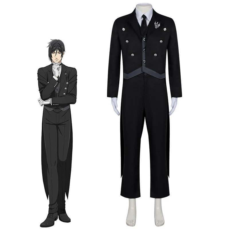 

Sebastian Michaelis Cosplay Costumes Anime Black Butler Role Play Uniform Halloween Christmas Carnival Dressing For Women
