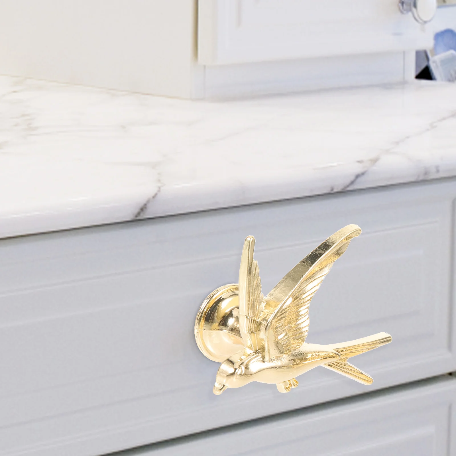

2 Pcs Vintage Decor Cabinet Handle Bird Door Knobs Pulls Birds Animal Shaped Handles Hardware Golden Closet Mother
