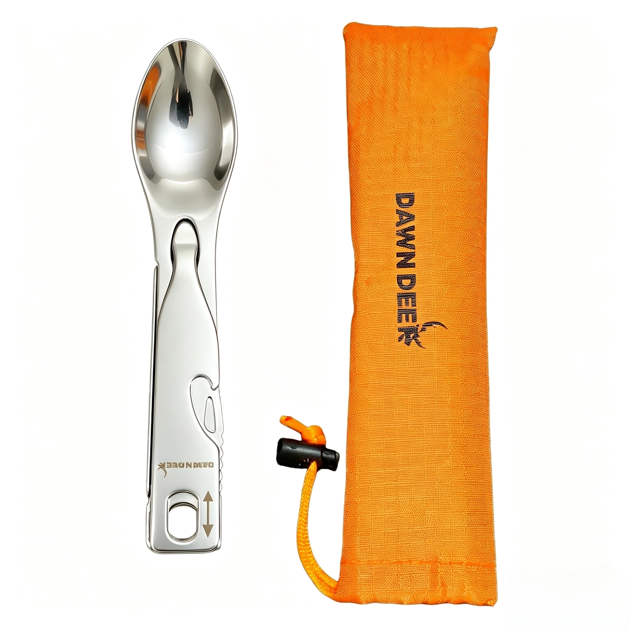 3-in-1 Stainless Steel Foldable Cutlery Set Lightweight Reusable Tableware Knife Fork Spoon Combo For Camping Picnic Hiking