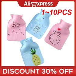 1~10PCS Random Color Cute Cartoon Hot Water Bottle Portable Hot Water Thermal Bag Water-filling Hot-water Bag Warming Product