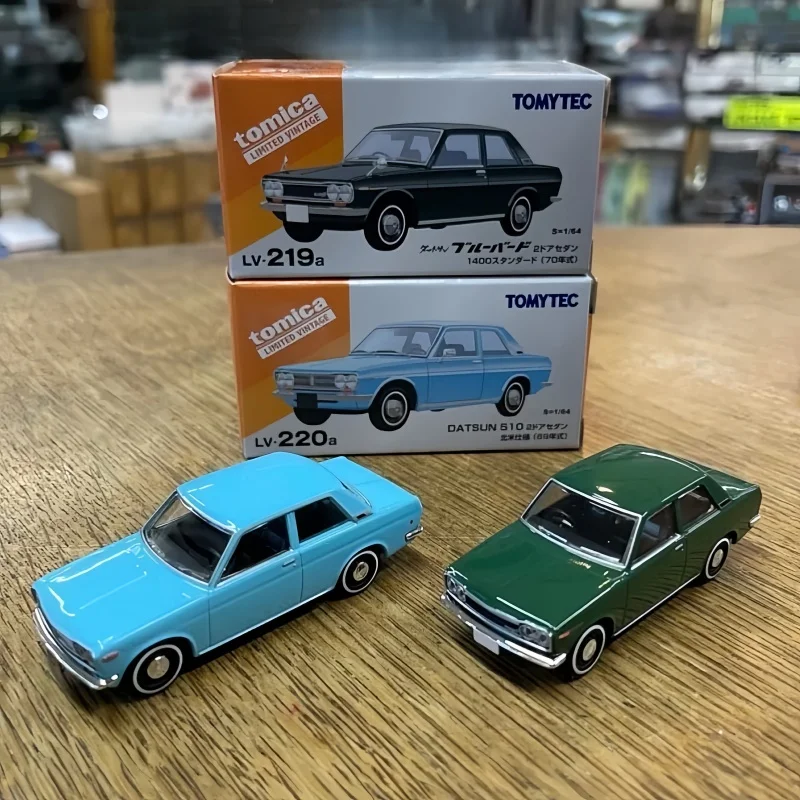 Tomytec Tlv 1:64 Scale Datsun Bluebird 1400 510 219a 220a Green Die-Casting Model Car Collectible For Adult Collectors Toy Gift