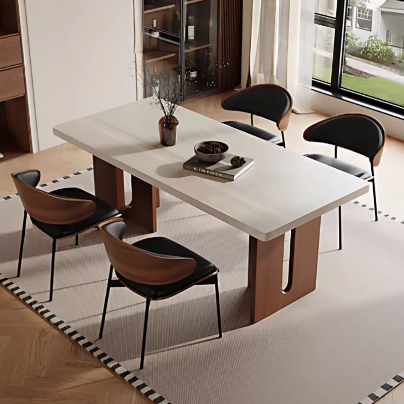 

Modern Unique Table European Design Vintage Premium Dining Table Minimalist Luxury Tavolo Da Cucina Dining Room Furniture