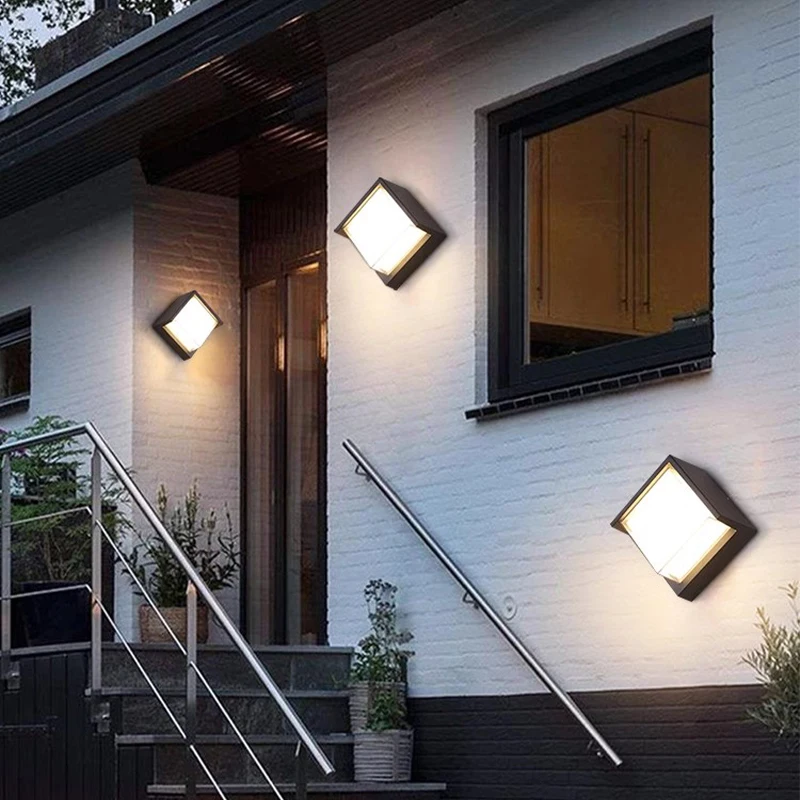 Moderne LED-Wandleuchte für den Außenbereich, IP65, wasserdichte Wandleuchten, Veranda- und Hofleuchten, Innenbereich, Zuhause, Balkone, Gartendekor-Leuchten