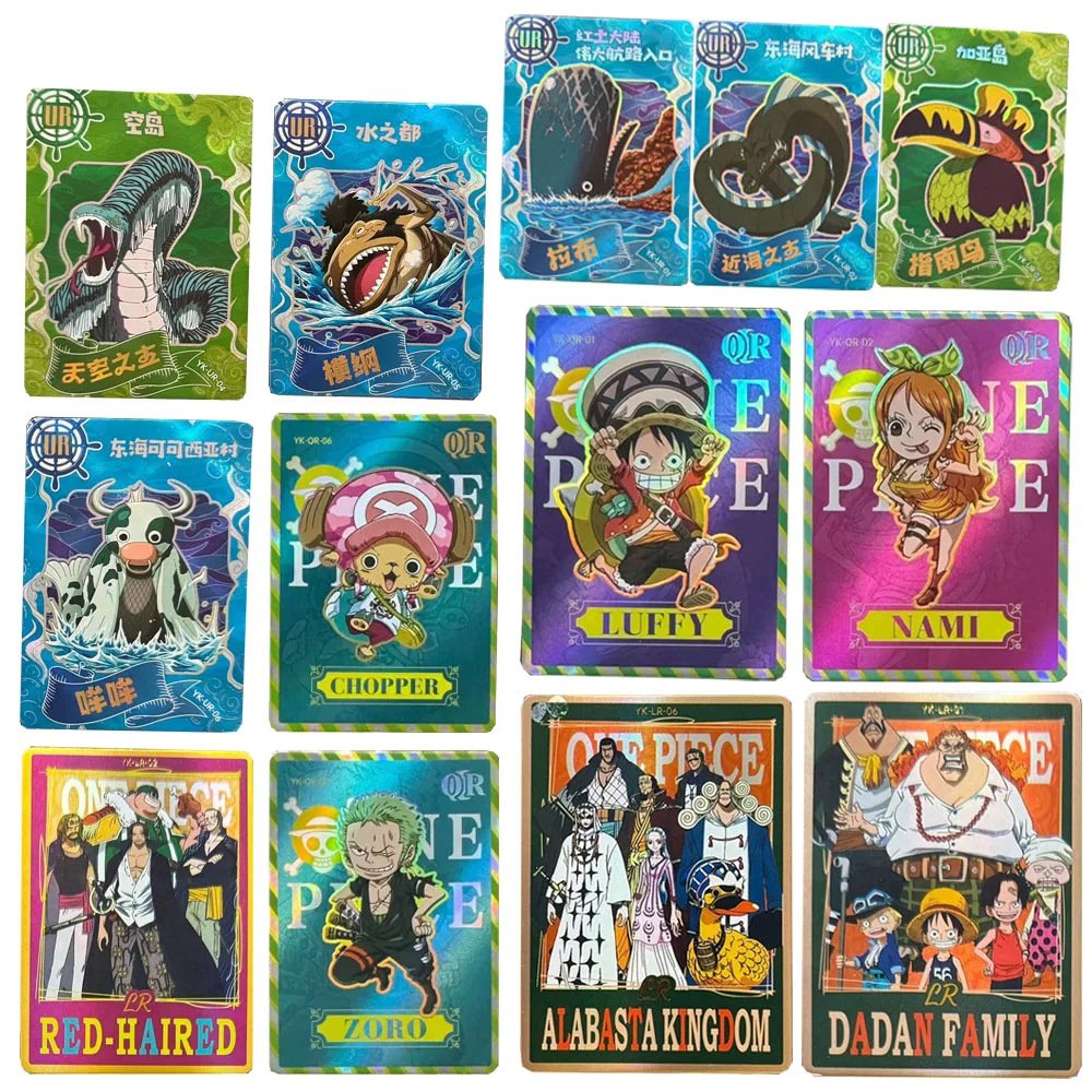 

One Piece UR LR QR 9PCS/SET Nami Robin Luffy Zoro Shanks Collectible Cards Refraction Glitter Texture, Holiday Gifts