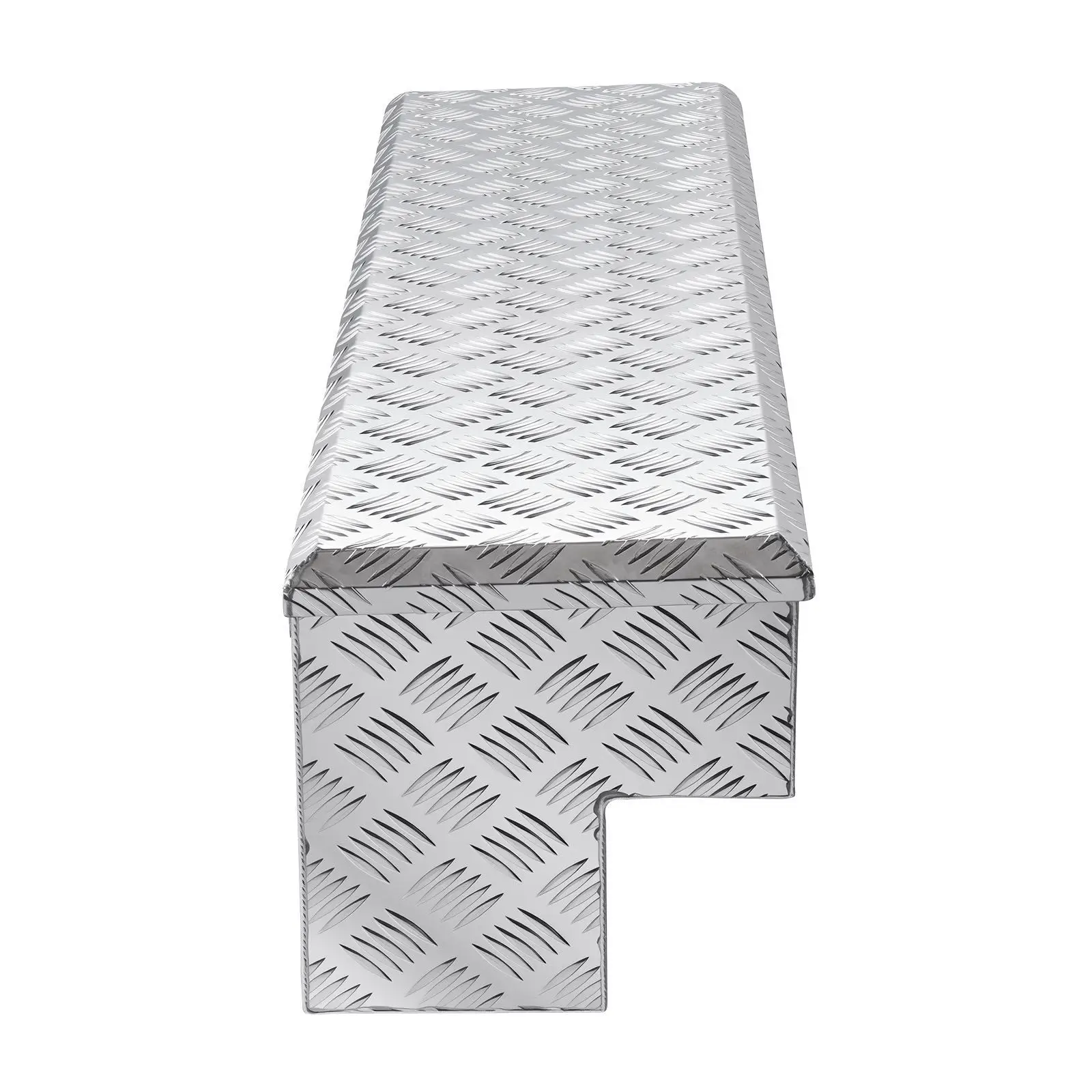 

Rugged Aluminum Truck Tool Box 48x13.4x13in Silver, 220lb Rated Step Platform, 3.56cu ft Secure Storage, Tamper-Resistant Lock