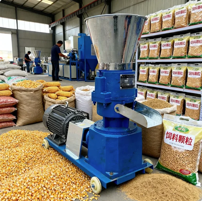 3000 Kg/h Pellet Making Machine New Farm Livestock Feed Processing Granulator For Pig Cattle Chicken Fish & Poultry 220V