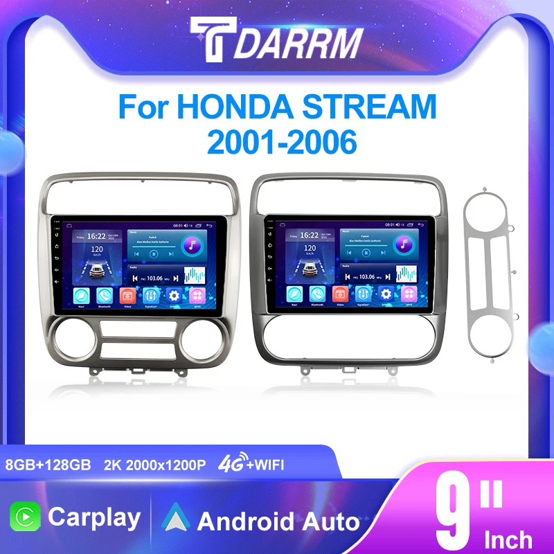 

For HONDA STREAM 2001-2006 Car Screen Radio Automotivo Multimedia Screen Stereo Carplay Navigation Player