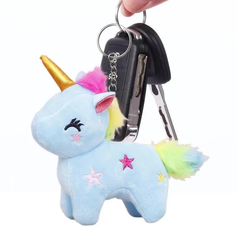 Little Colorful Unicorns Pendant Plush Toy Doll 4.72in Cute Stuffed Colorful Unicorns Mini Bag Pendant Keychain Doll Plush Toy