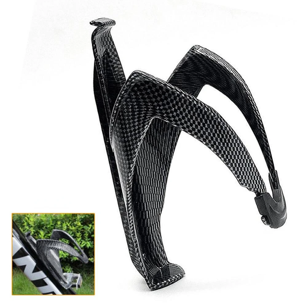 New Carbon Fiber Bicycle Water Bottle Holder Cycle Drinking Water Flask Holder MTB Bike Road Bike Bottle Rack Riding Accessories