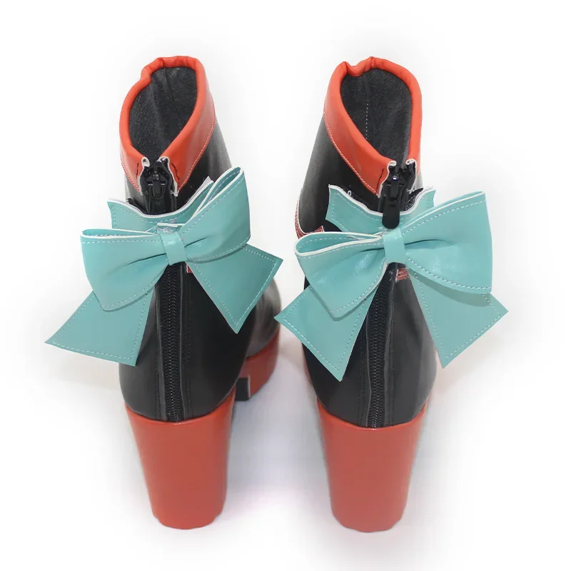 Halloween Cosplay Schoenen Voor Pompoen Miku Cosplay Carnaval Laarzen PU Lederen Schoenen Cosplay Props Op maat gemaakt
