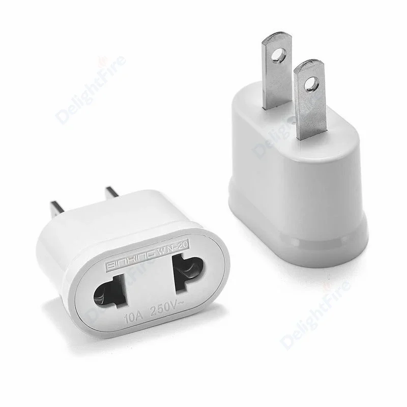 EU Plug Adapter US To EU AU Travel Adapter Korea Euro European EU To US America China Canada 2Pin AC Converter Power Adapter