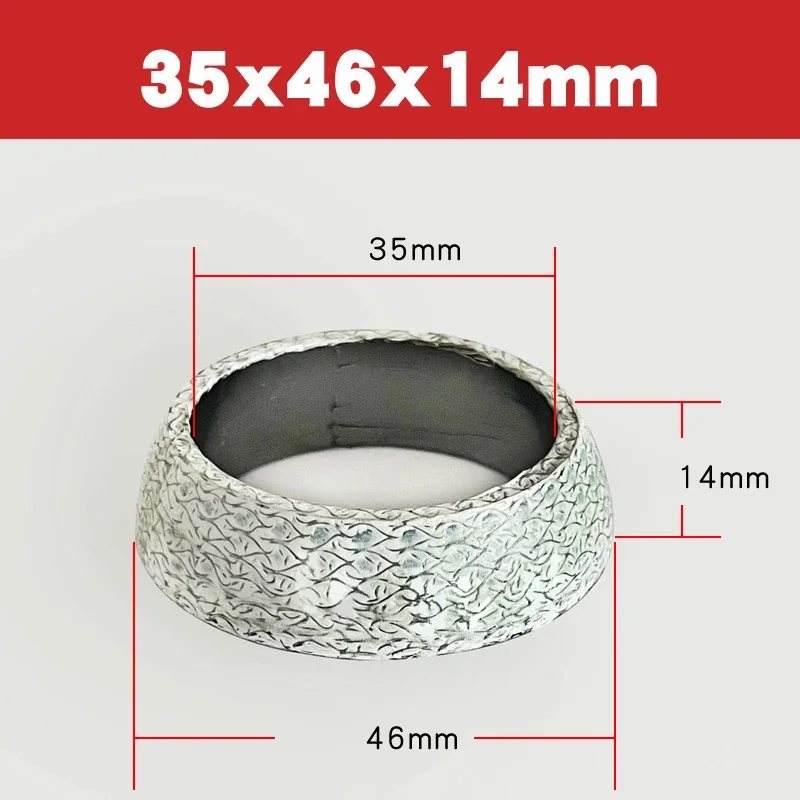 1pcs Car Muffler Exhaust Pipe Graphite Gasket Seal Ring 35mm-75mm Dia Exhaust Tail Pipe Flange Donut Gasket Muffler Seal Ring