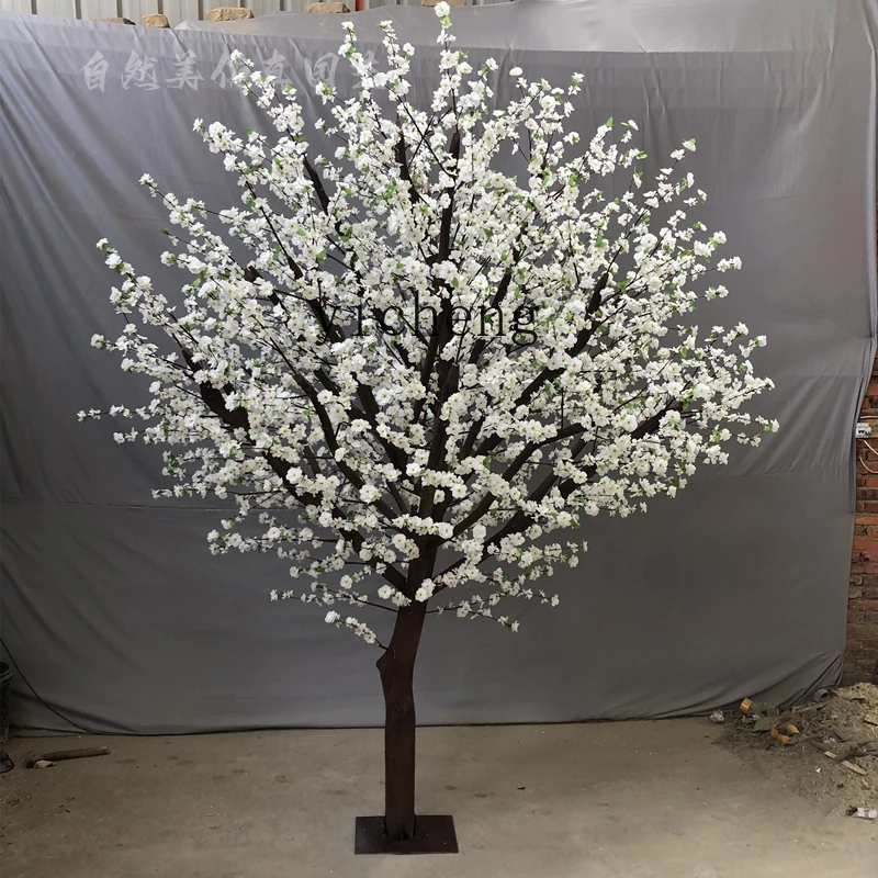 XL Artificial Pear Tree Fake Trees White Peach Blossom Pear Tree Decorative Tree Background