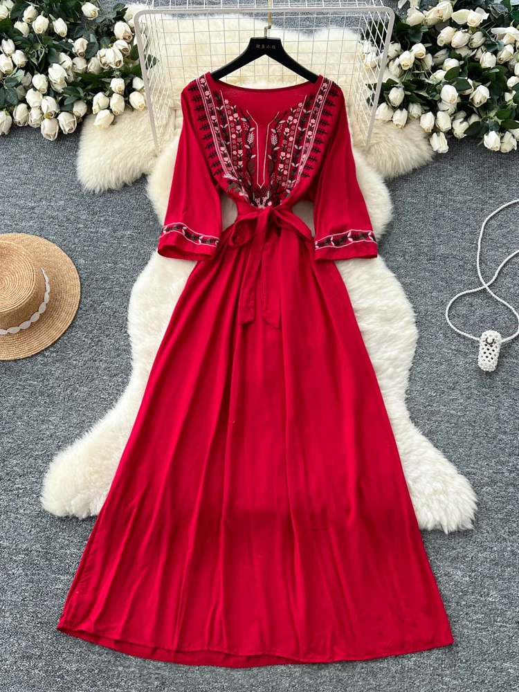 Summer New Holiday Bohemian Dress Women's Vacation Casual Loose White Black Short Sleeved Embroidered Dress D52 - AliExpress 200000345 Summer New Holiday Bohemian Dress Women's Vacation Casual Loose White Black Short Sleeved Embroidered Dress D52 - AliExpress 200000345