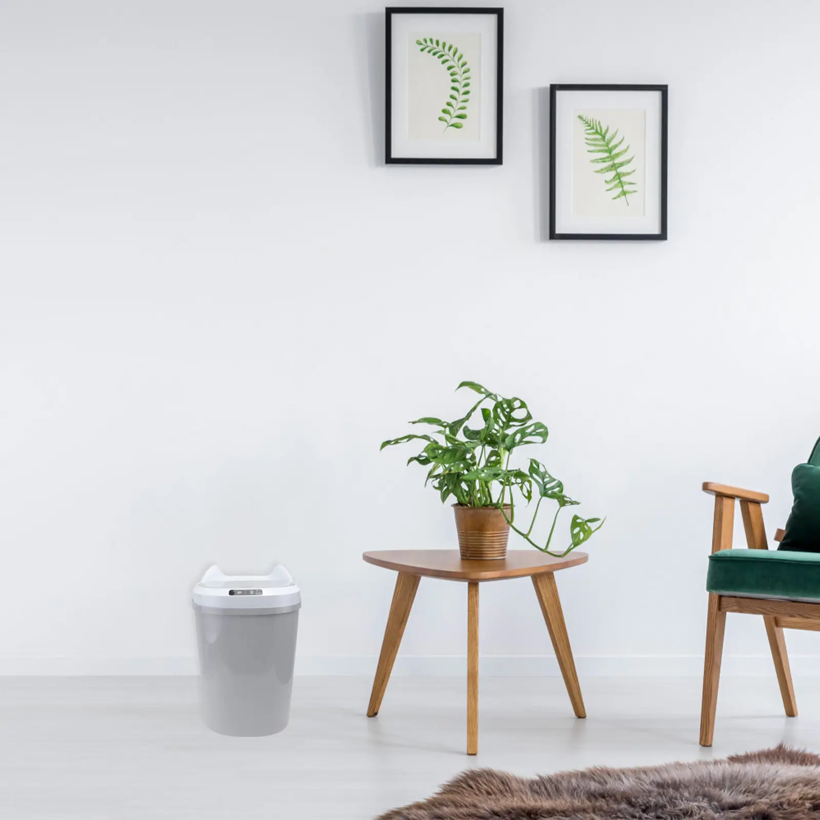 

Smart Induction Trash Can Automatic Touchless Garbage Bin For Home Hotel Dorm Rechargeable Battery Operated Intelligent Waste