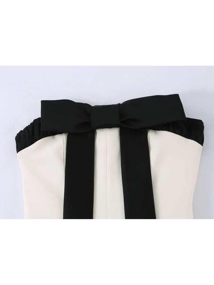 New Winter Women's Faion Slim Fit Bustier Dr con dettaglio fiocco Vita che abbraccia una spalla Sle Casual Fibra di poliestere