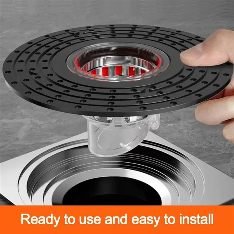 

2025 Trend4pcs Floor Drain Core Shower Floor Strainer Cover Toilet Sewer Anti-Odor Plug Insect And Blockage Proof Floor Drain Co