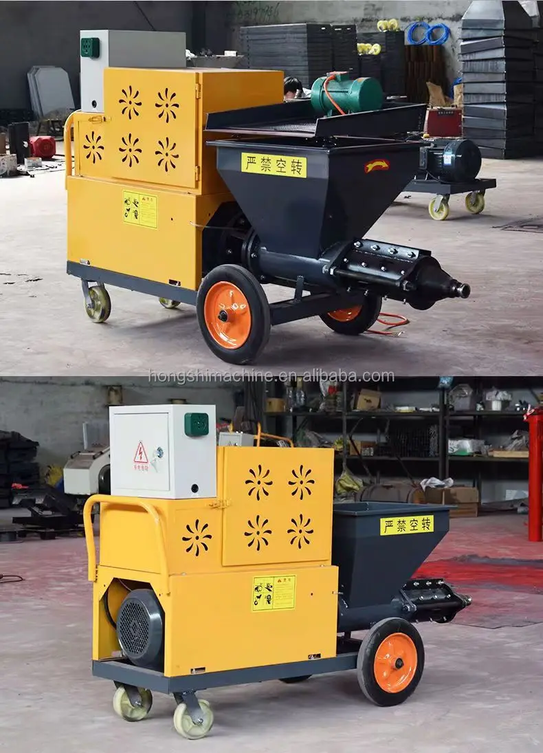 Multi functional cement mortar wall plastering machine, fully automatic mortar spraying machine, spray painting artifact