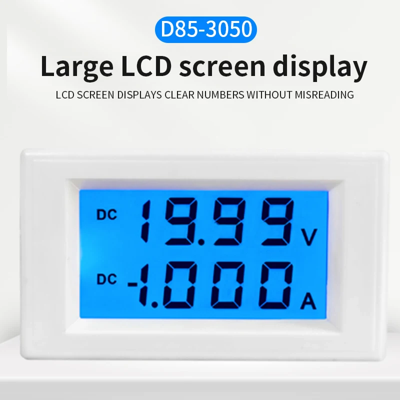 D85-3050 digital display DC voltage ammeter positive and negative detection head LCD digital dual display power supply AC220v