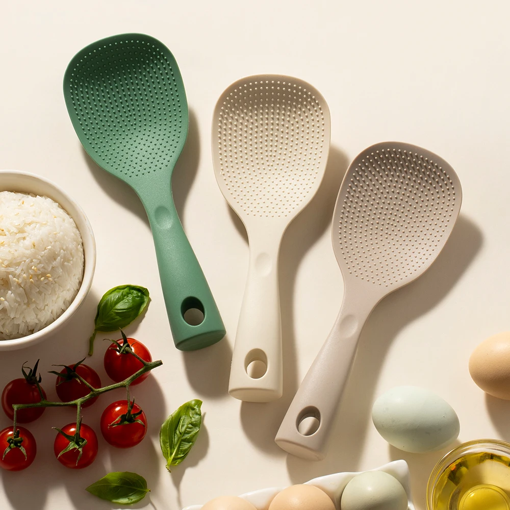 

1/2/3Pcs Silicone Non-Stick Cooking High-Temperature-Resistant Spoon Anti-Scalding Pot Rice Durable Kitchen Gadgets