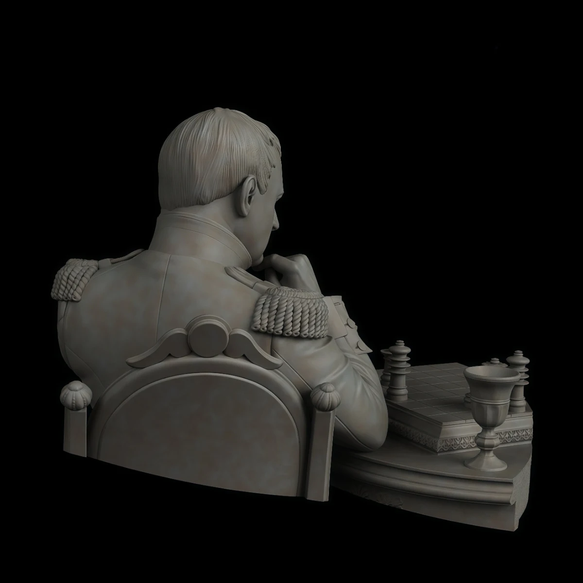 

1/10 resin unpainted model kit, military theme, half figure. Unassembled and unpainted GK of Emperor Napoleon