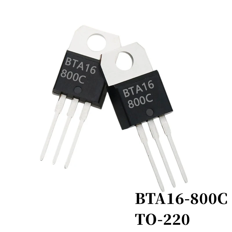 5 ~ 500 buah BTA16-800BW BTA16-800B BTA16-800C BTA16-800CW BTA16-800SW BTA16-800TW Triac TO-220 16A/800V DIP Thyristor Chip besar