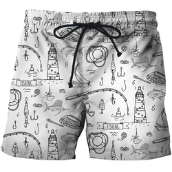 Bañador de Animal 3d para hombre, pantalones cortos de playa, holgados