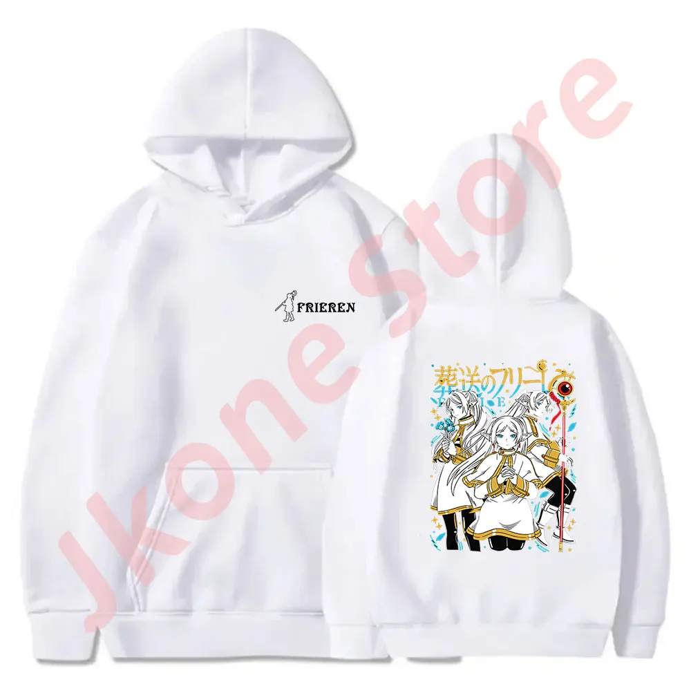 Frieren Vintage Logo Hoodies New Logo Merch Streetwear Winter Women Men Fashion Casual Sweatshirts