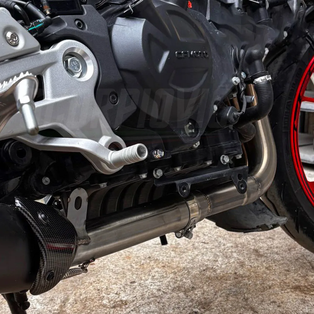 ل CF-Moto 450SR 450SR-S أنابيب العادم دراجة نارية نظام العادم الخمار ربط الأنابيب الانزلاق على #4