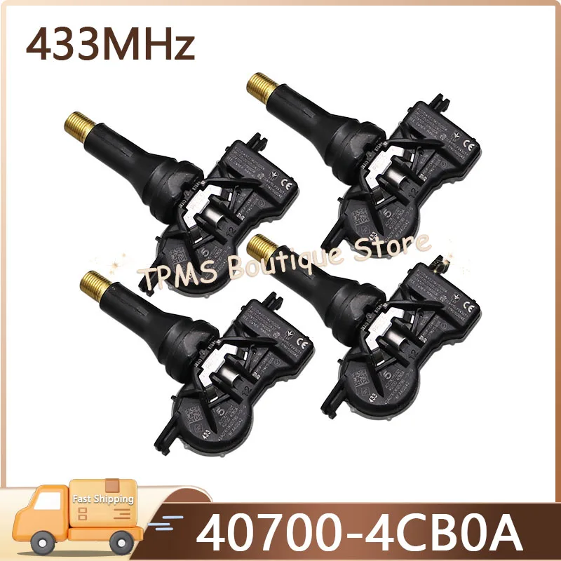

40700-4CB0A 40700-4CB0B Система контроля давления в шинах Датчик TPMS 4 шт. 433 МГц для Alpine A110 Lada Granta Nissan NV200 Renault
