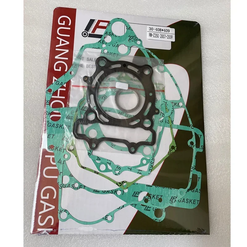 Motorcycle Cylinder Crankcase Clutch Covers Gasket Kits For Suzuki RM-Z250 2007-2009 image 2