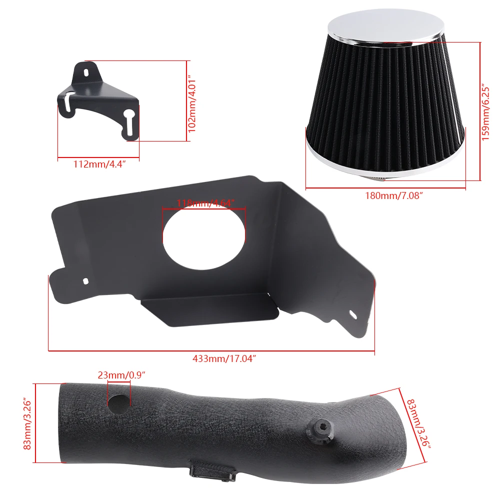 Cold Air Intake Induction Kit + Black Filter For Ford Mustang GT 4.6L V8 2005-09 Car Modification Parts