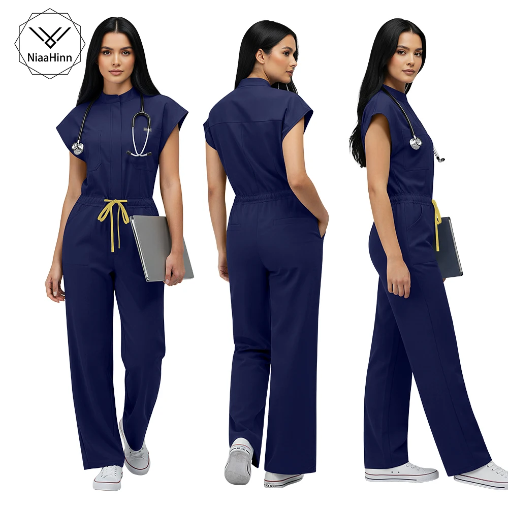 

Dental Scrub Medical Nurse Accessories Laboratory Clinic Nursing Scrub Jumpsuit High Quality Workwear Anti Wrinkle Scrub Uniform