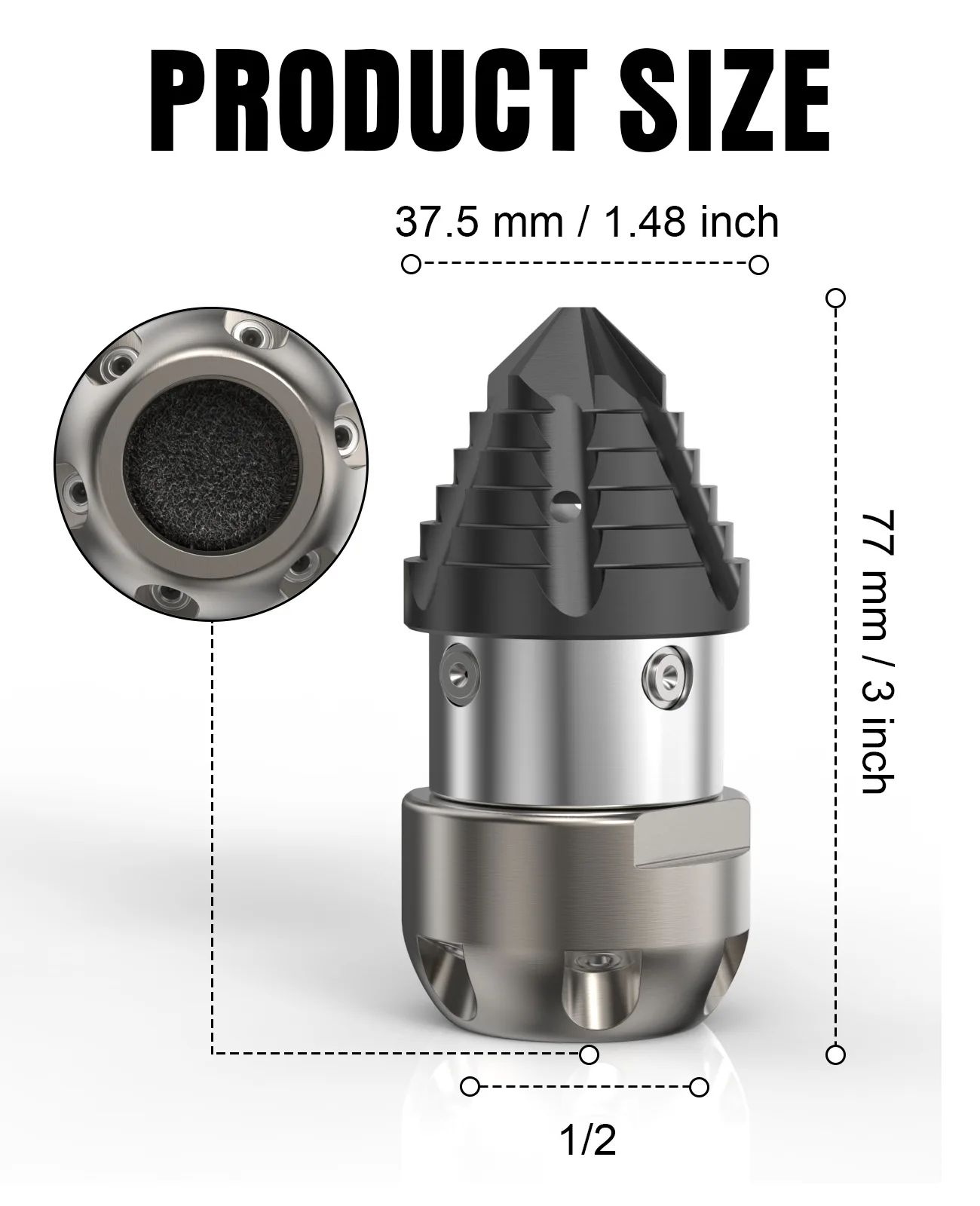 40LPM 1/2 أنثى 180bar الأوساخ الثقيلة ارتفاع ضغط المجاري تنظيف فوهة الجيتر