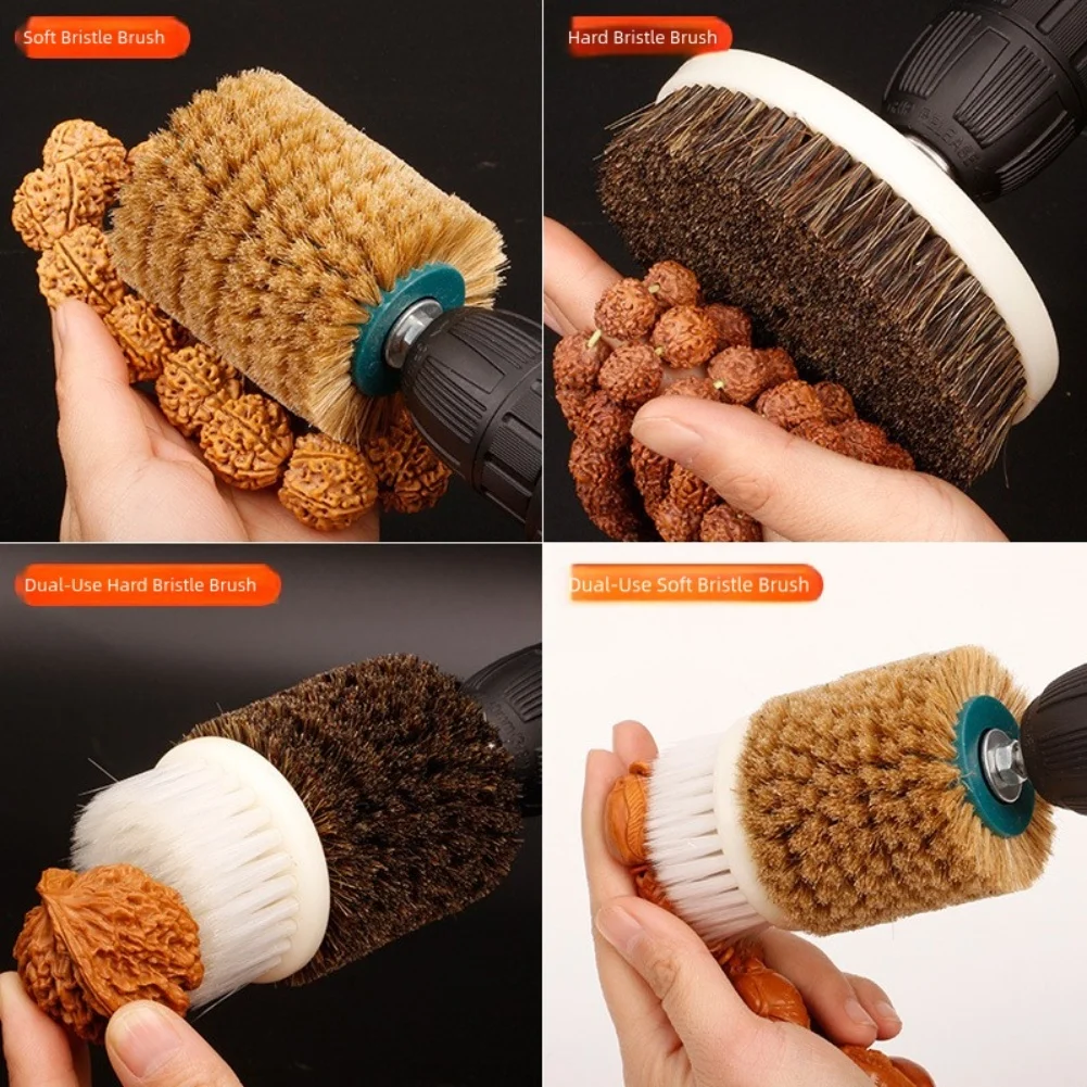 1pc 3/6mm pólo com 3 pçs cabeça da escova para limpeza superior ferramentas de polimento peças 60mm polimento limpeza cabeça da escova acessórios