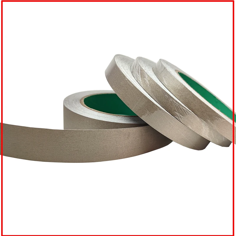 

4mm~5mm~20mm* 20M Conductive Fabric Cloth Tape, PC, Mobilephone PCB Cable EMI Shielding, Wrap, Single Side Adhesive