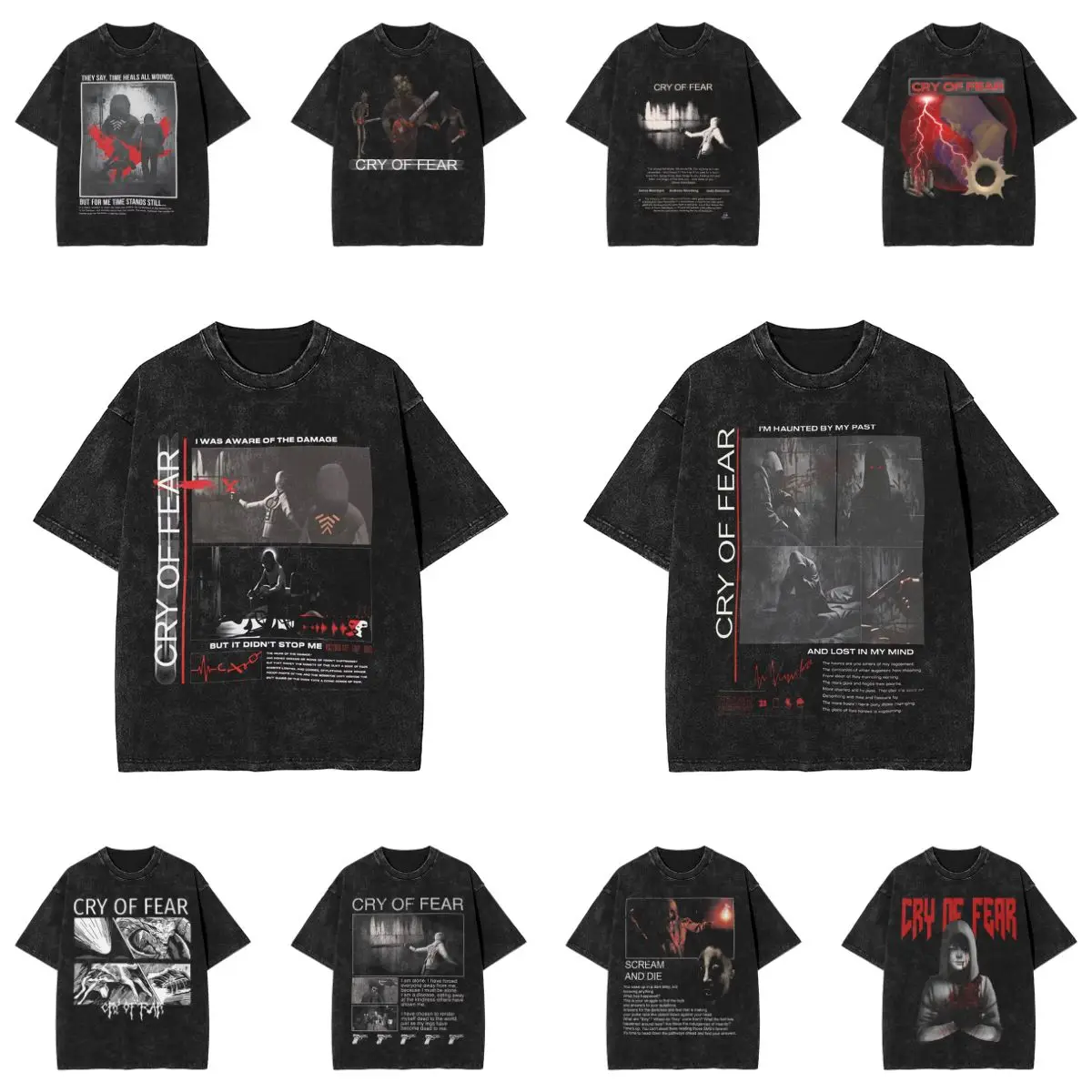 Cry Of Fear T Shirt for Men Pure Cotton Funny T-Shirts Crew Neck  Tees Short Sleeve Clothing Big Size