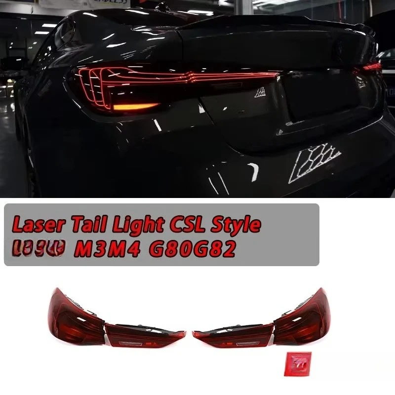 

ForBMW G80 M3 G82 M4 CSL 'Laser Tail Light Clear Lens New Auto Taillight Assembly Upgrade with Back Lamp No Coding Required