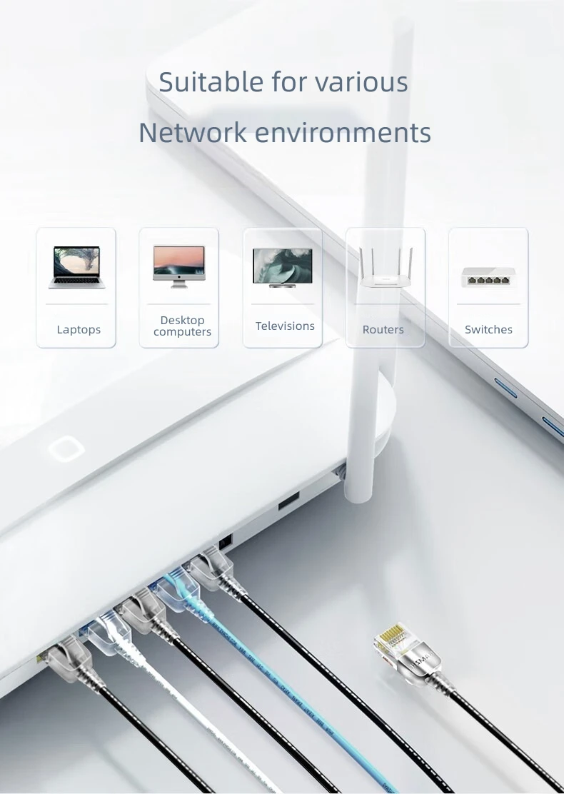 SAMZHE Cat6A Ethernet-Kabel Cat6 Lan UTP Netzwerk-Patchkabel für PS PC Internet Modem Router Gigabit Cat 6-Kabel Ethernet – Detail 14