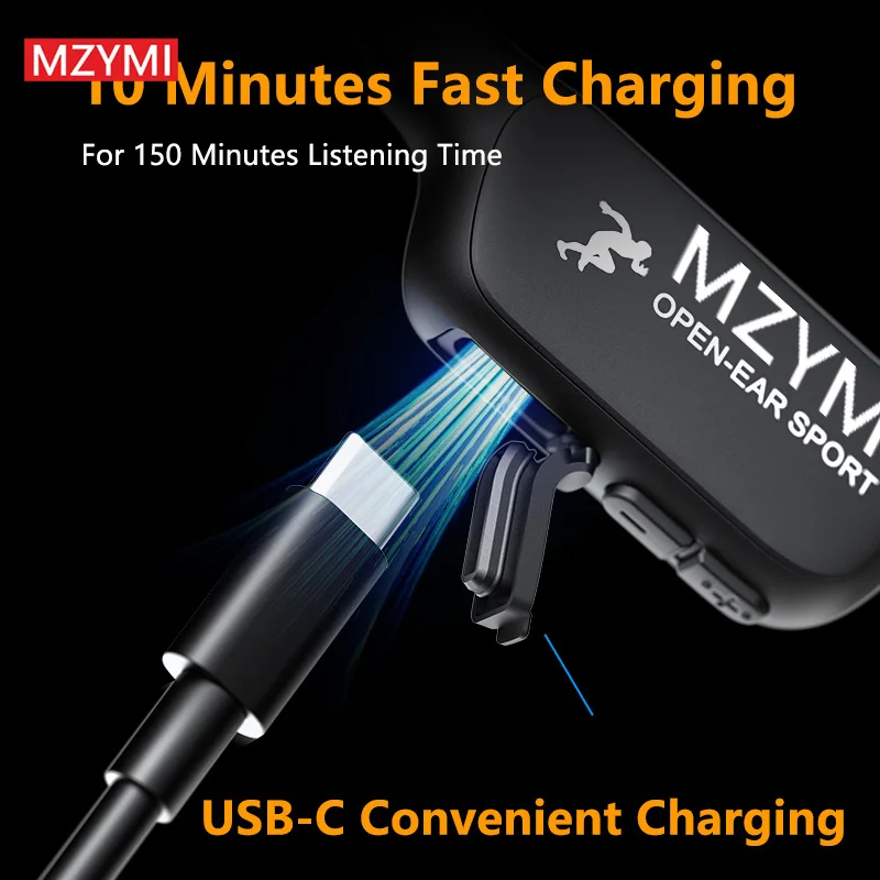 سماعات MZYMI حول الرقبة بلوتوث 5.4 A28 TWS لاسلكية توصيل عظمي رياضية مقاومة للماء مع تقليل الضوضاء ENC - 6