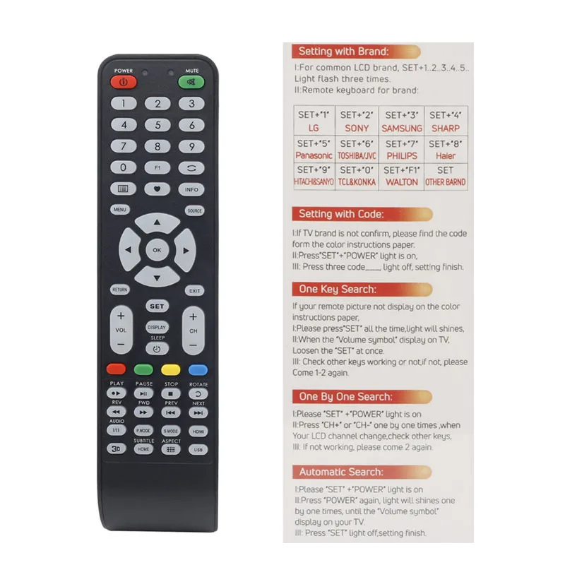 Universal Remote Control CRC-1210V CRC1210V For All Brand TV Smart TV Remote Control Comfortable To Use For LED LCD TV