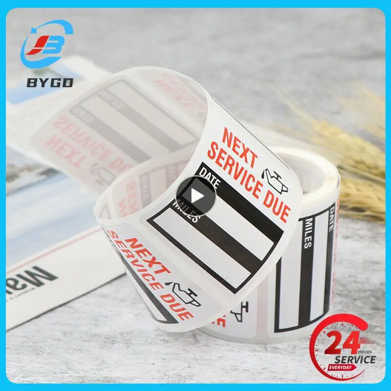 1~10PCS Oil Change Maintenance Service Reminder Stickers Window Rectangle Adhesive Labels Stickers 