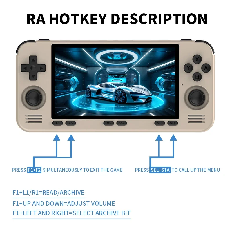 NEW RGB10 MAX3 Pro Retro Pocket 854*480 5 Inch Ips Screen Amlogic A311D Open-Source Handheld Game Console Children's Gifts