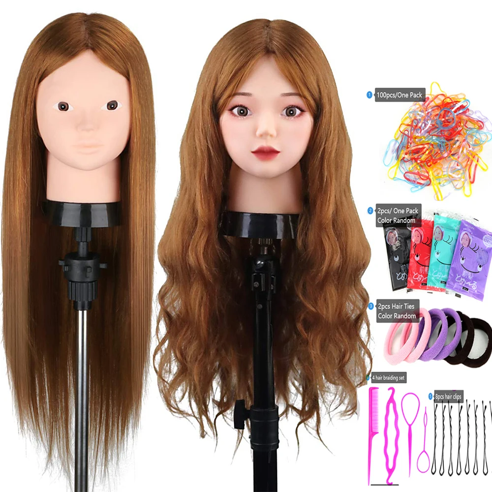 85% prawdziwe ludzkie włosy głowa manekina bez makijażu profesjonalna fryzjerstwo głowa treningowa do stylizacji włosów warkocz Curl Cut DIY
