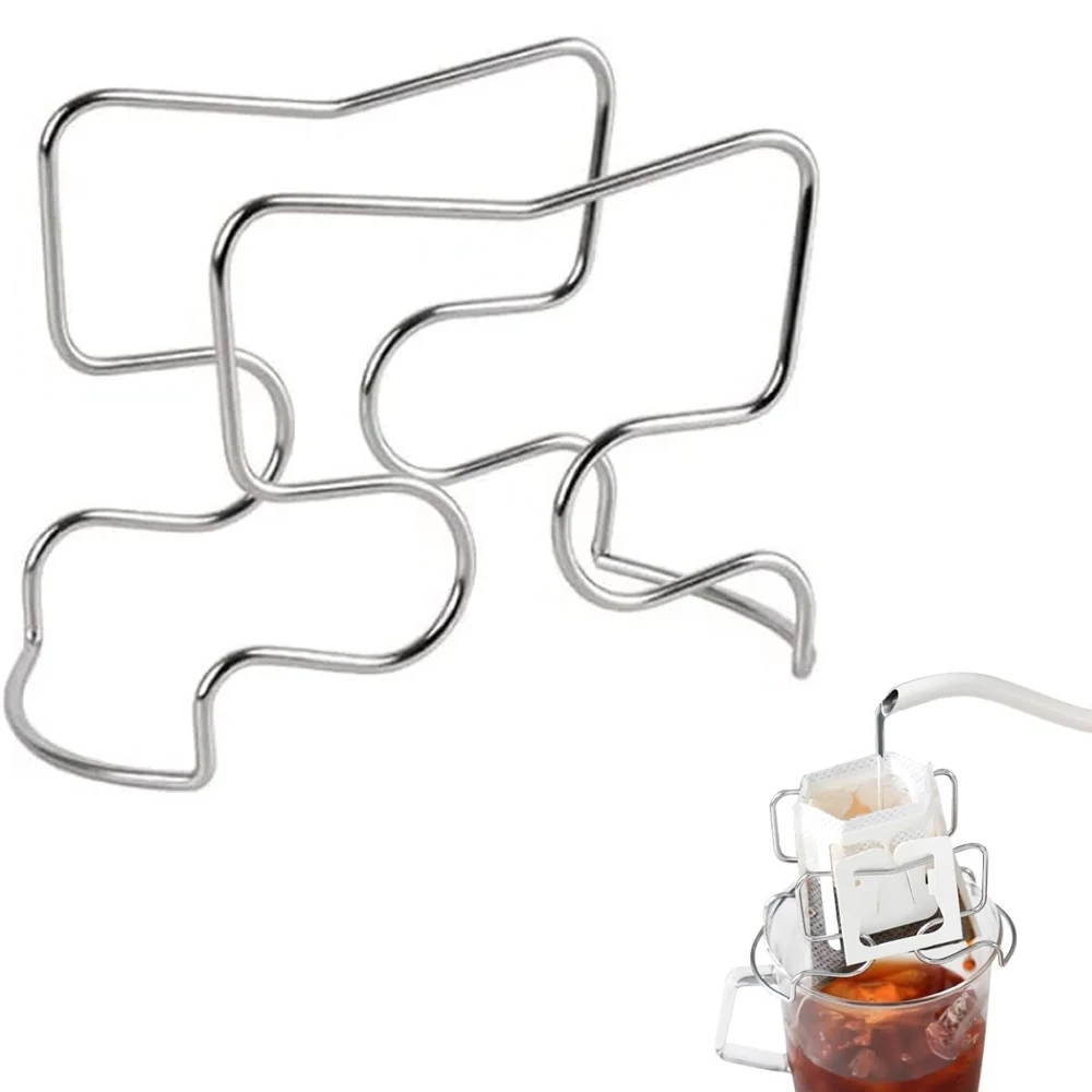 

304 Stainless Steel Coffee Filter Paper Bag Holder Easy To Clean Coffee Bag Holder Reusable Coffee Cup Filter Paper Holder