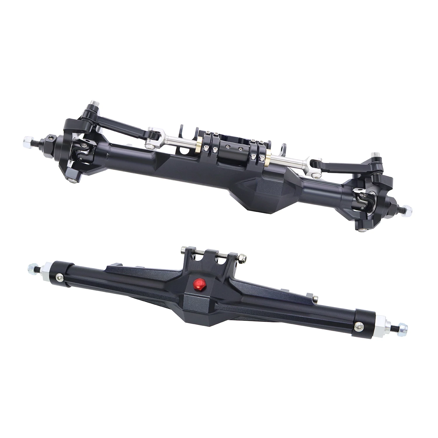 CNC 알루미늄 H10 전후방 직선 액슬 세트 1/10 RC 크롤러 카용 완전한 액슬 세트 Vanquish H10 옵틱 업그레이드 부품