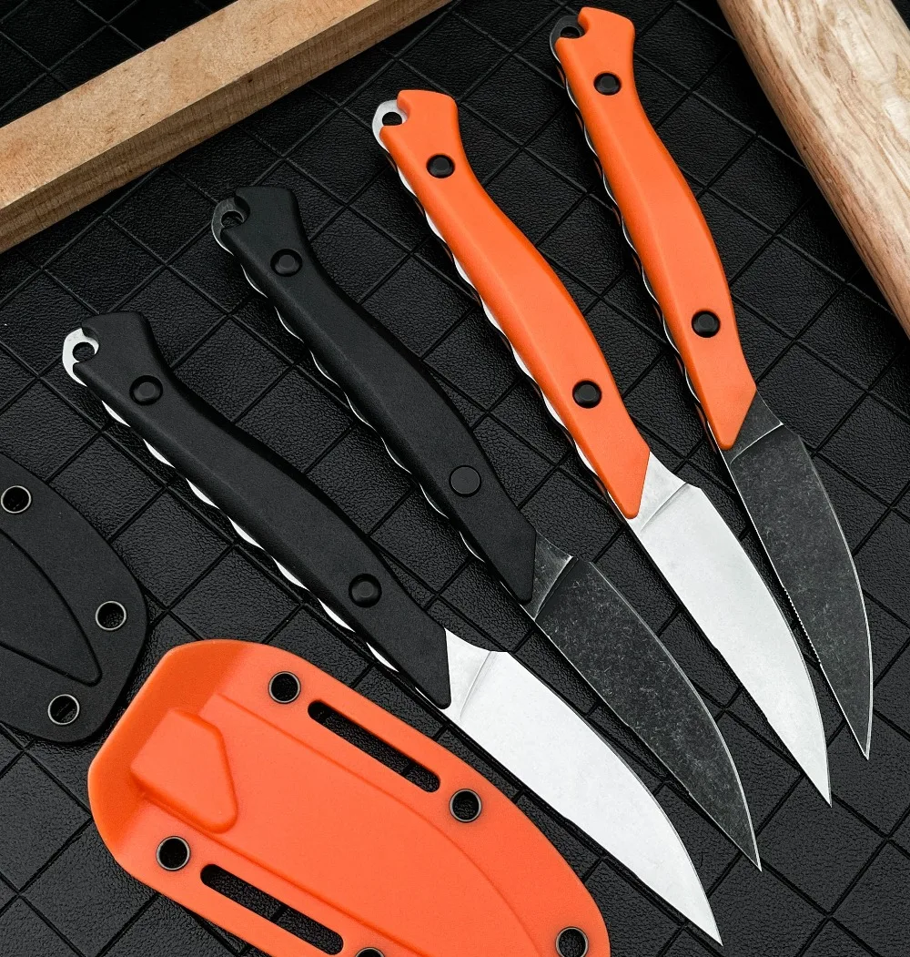 15700 Field EDC Fixed Blade Utility Knife Anti‑Slip Handle Portable Outdoor Hunting Camping Knife with Sheath
