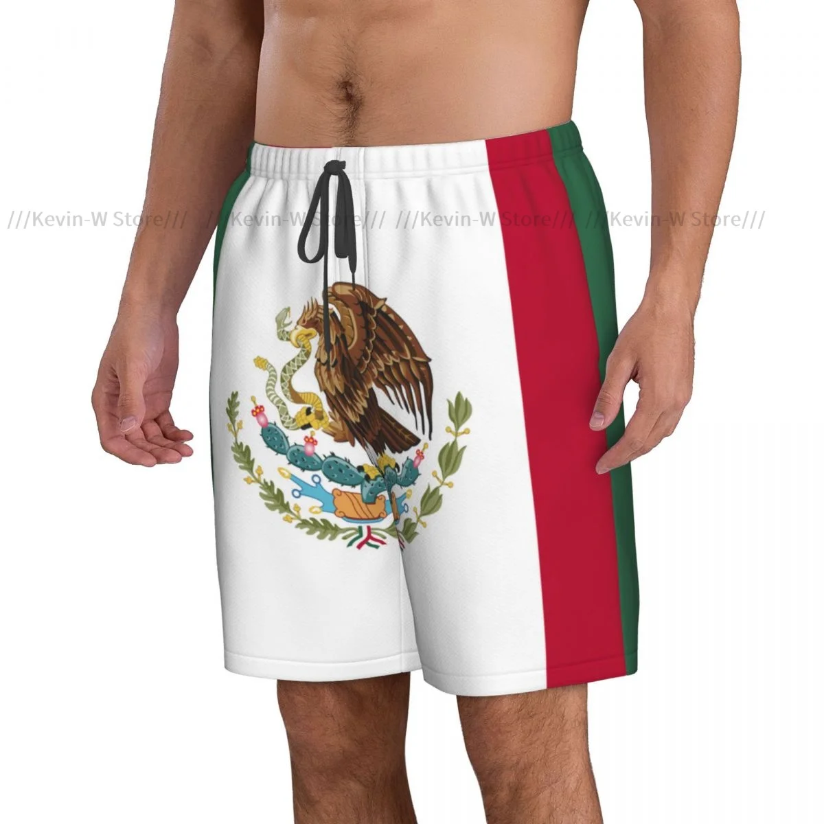 Men's México Bandeira Swim Shorts, Praia Natação Trunks, Surf Board, Maiô, Swimwear