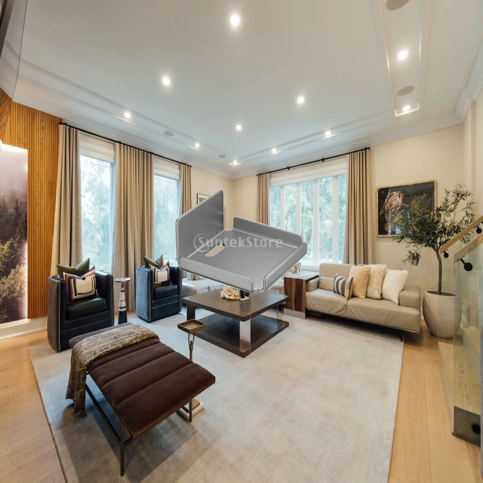security-camera-mounting-bracket-wall-mount-carbon-steel-shelf-pressure-install-no-damage-for-home-observation-and-pets